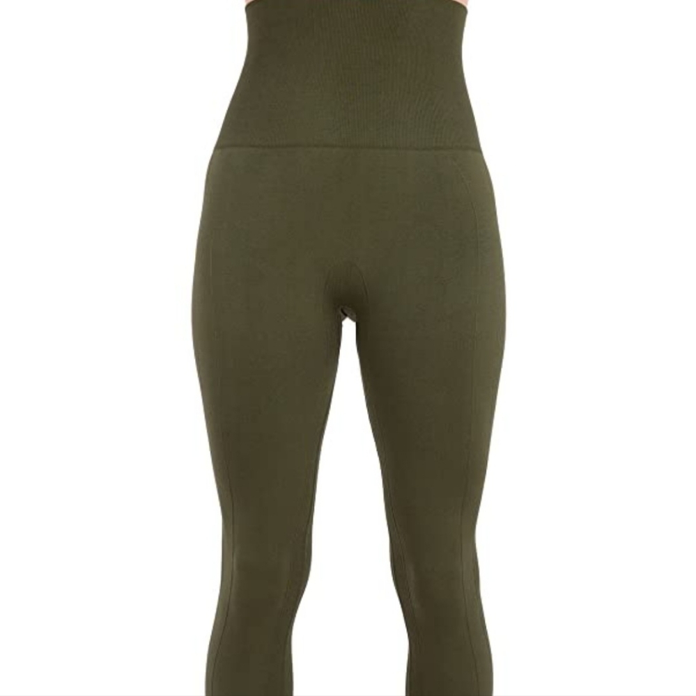 Thick Olive Tummy Control Leggings